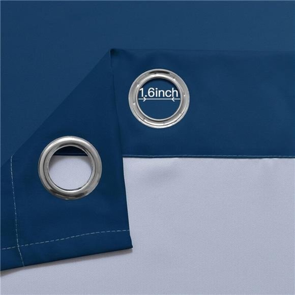 Blue and Greyish White Ombre Curtains, Room Darkening Gradient Color Curtains - Picture 5 of 6